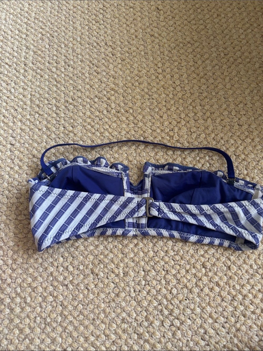 Betsey Johnson Blue White Striped Bikini Set - Picture 7 of 9